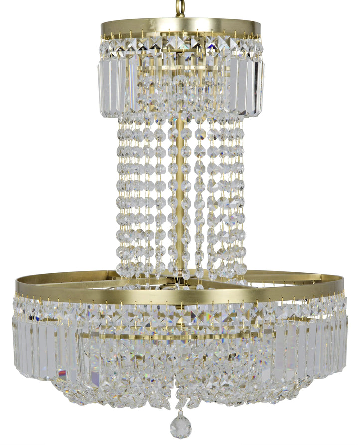 SwayLiving St. Petersburg Chandelier, Antique Brass and Glass CHANDELIERS