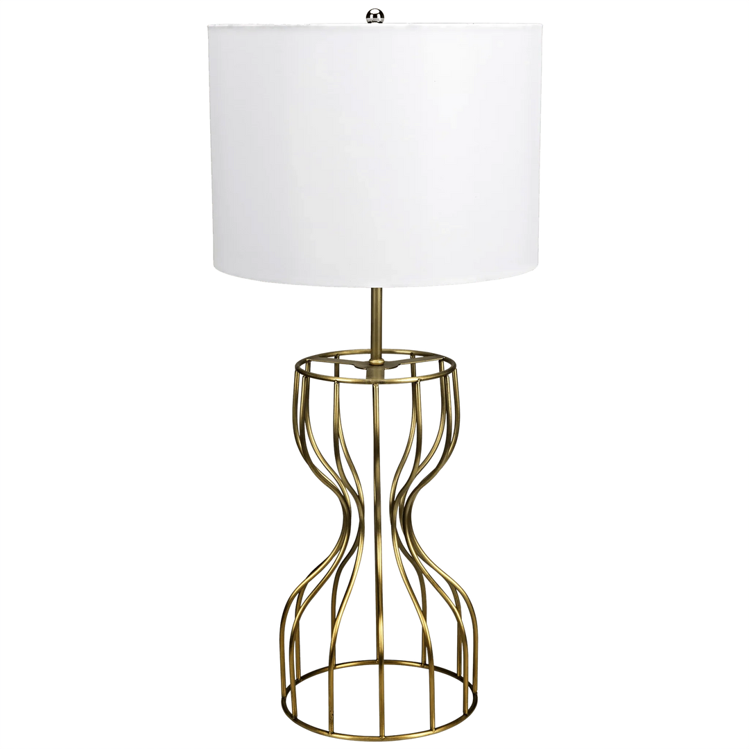 SwayLiving Perry Table Lamp with Shade, Metal with Brass Finish TABLE LAMPS