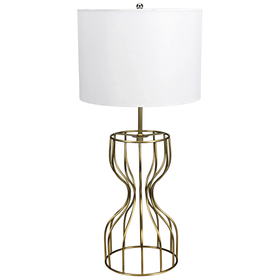 SwayLiving Perry Table Lamp with Shade, Metal with Brass Finish TABLE LAMPS
