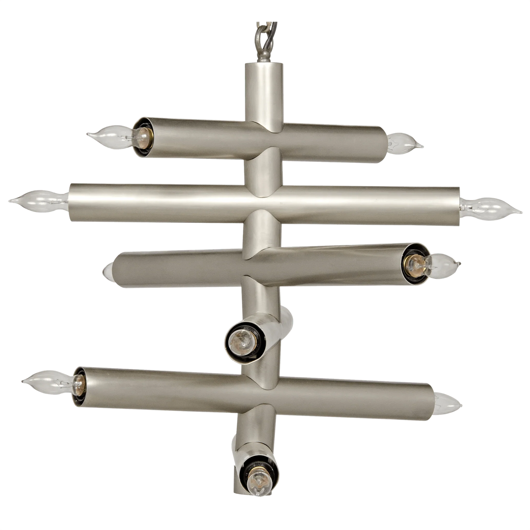 SwayLiving Alex Chandelier, Metal with Antique Silver Finish CHANDELIERS