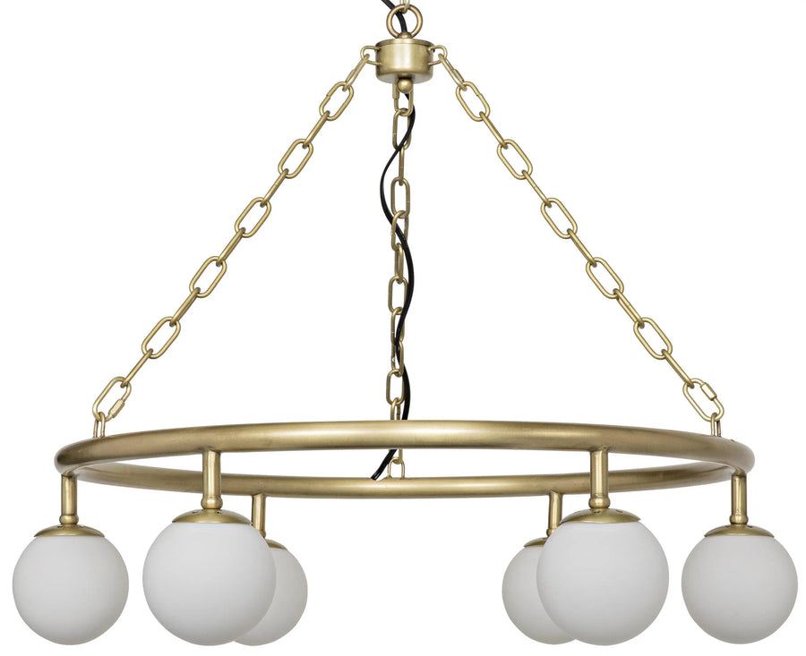 SwayLiving Modena Chandelier, Small, Metal with Brass Finish CHANDELIERS