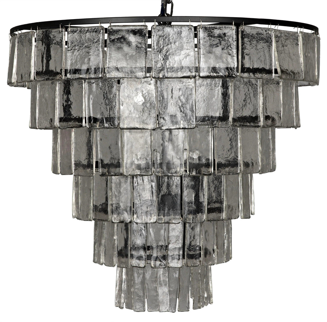 SwayLiving Carnegie Chandelier, Large, Black Steel CHANDELIERS