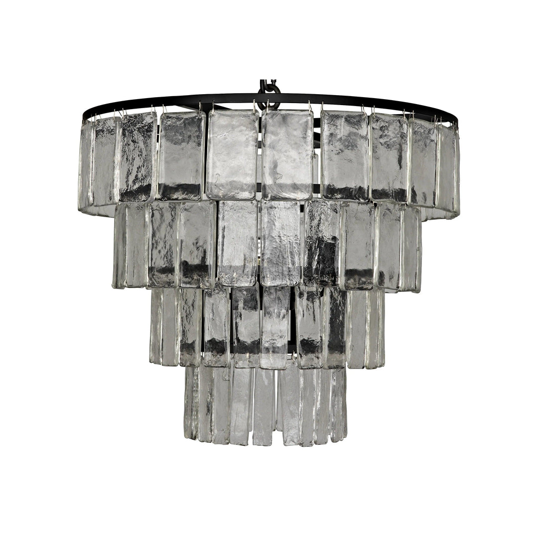 SwayLiving Carnegie Chandelier, Medium, Black Steel CHANDELIERS