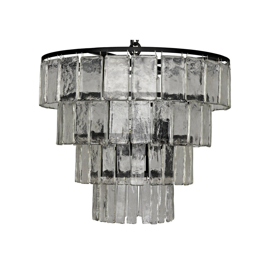 SwayLiving Carnegie Chandelier, Medium, Black Steel CHANDELIERS