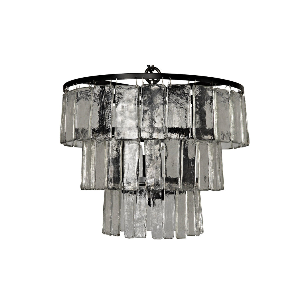 SwayLiving Carnegie Chandelier, Small, Black Steel CHANDELIERS
