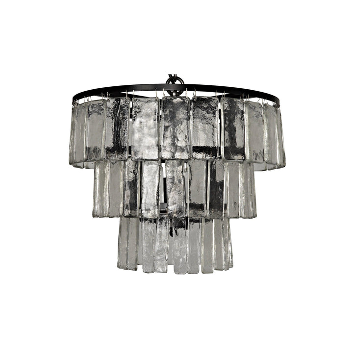 SwayLiving Carnegie Chandelier, Small, Black Steel CHANDELIERS