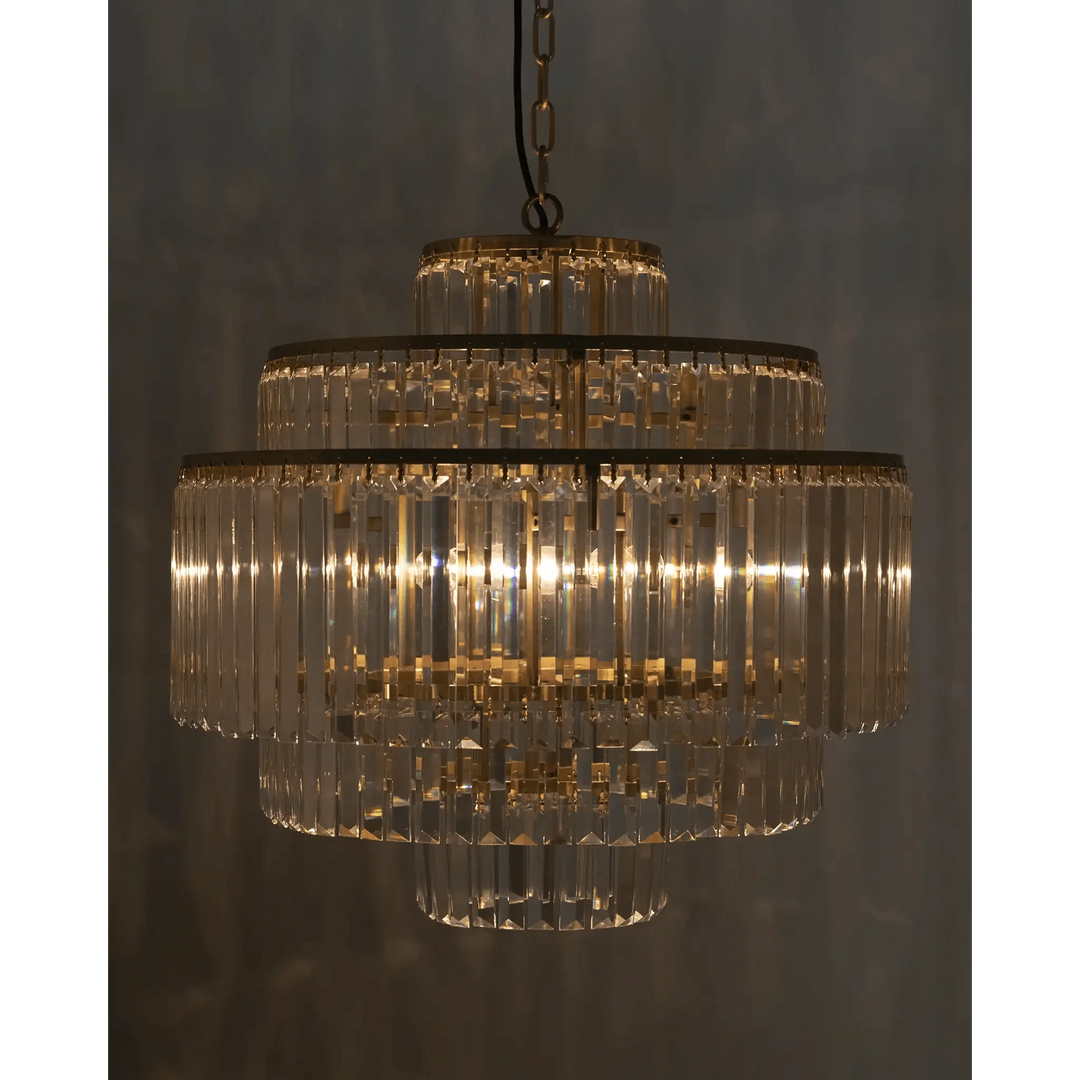 SwayLiving Quintus Chandelier, Metal with Brass Finish CHANDELIERS