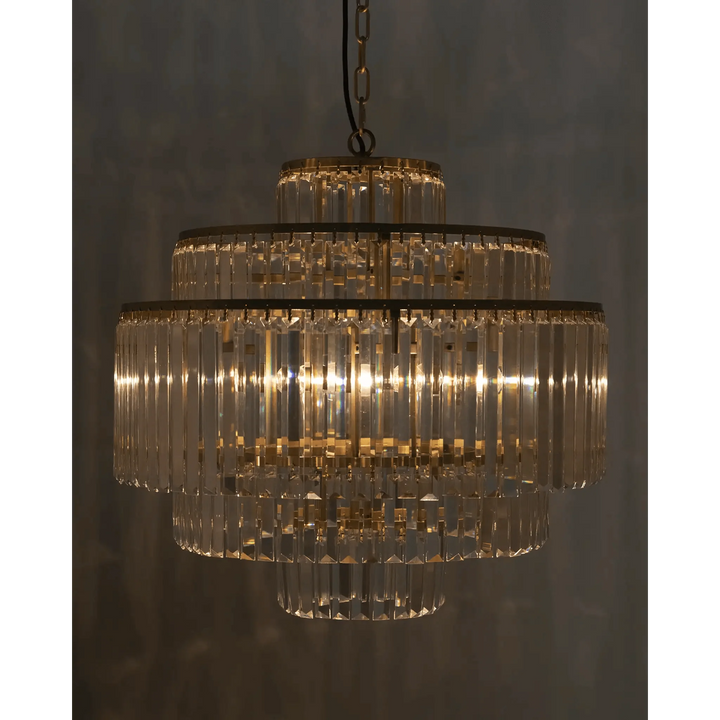SwayLiving Quintus Chandelier, Metal with Brass Finish CHANDELIERS