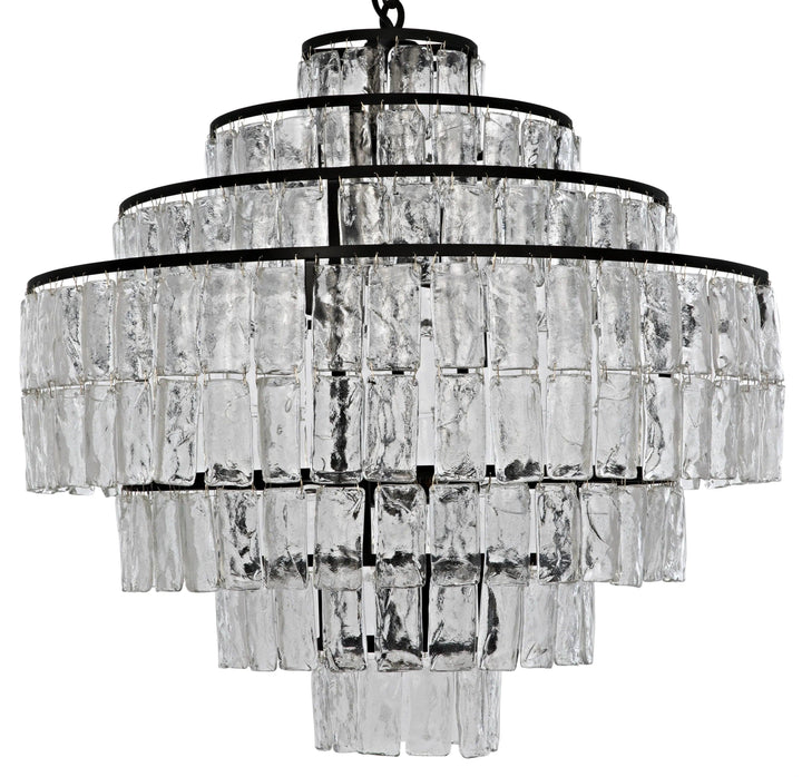 SwayLiving Satellite Chandelier, Black Steel CHANDELIERS