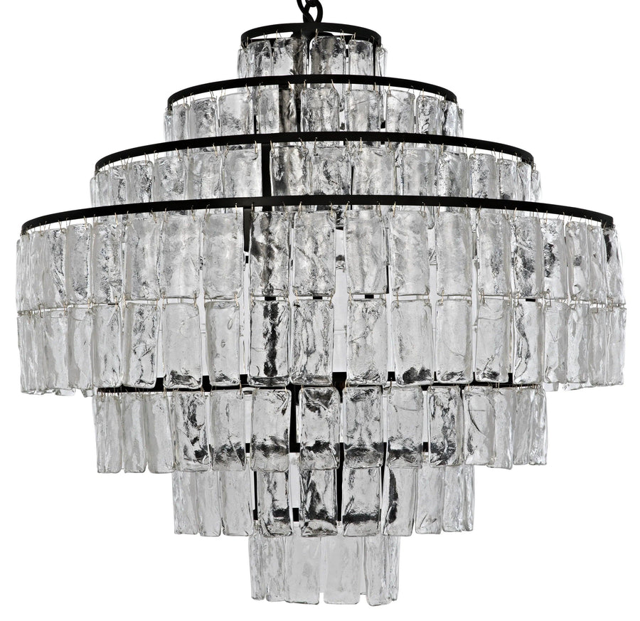 SwayLiving Satellite Chandelier, Black Steel CHANDELIERS