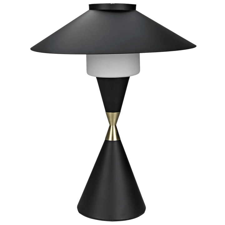 SwayLiving Lucia Table Lamp, Black Steel with Mb Detail TABLE LAMPS
