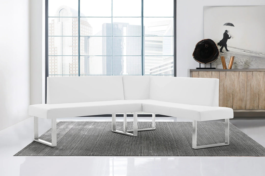 White-Brushed Stainless Steel