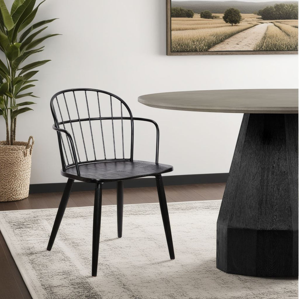 Black-Black Brushed Wood