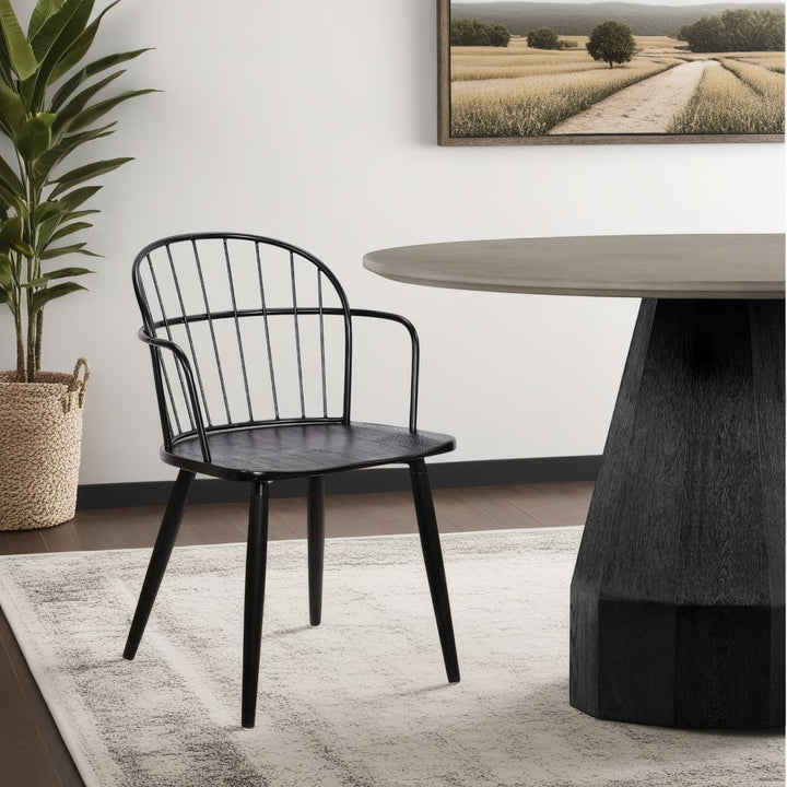 Black-Black Brushed Wood