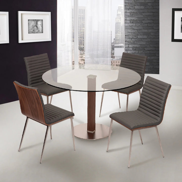 Gray-Brushed Stainless Steel