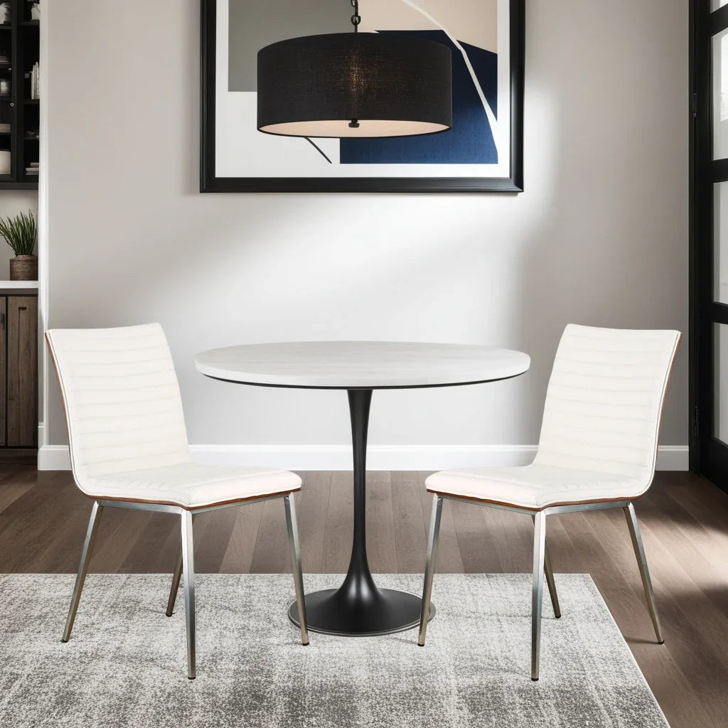 White-Brushed Stainless Steel