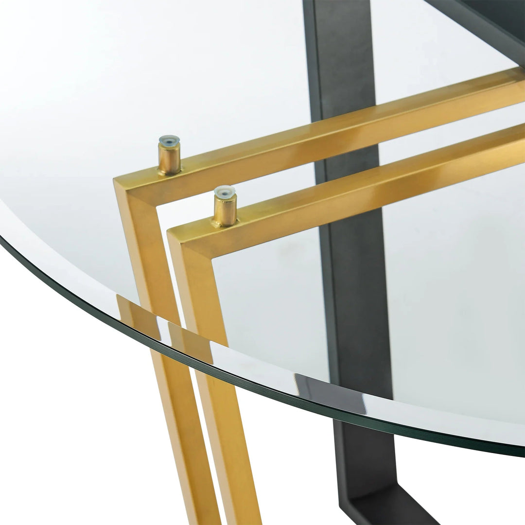 Gold Stainless Steel and Black Iron-Gold - Black