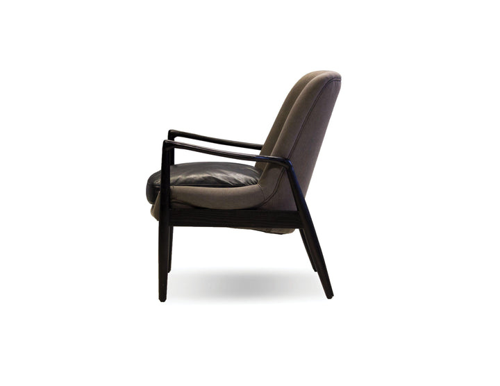 Ash Grey Seat, Black Leather Seat Cushion /