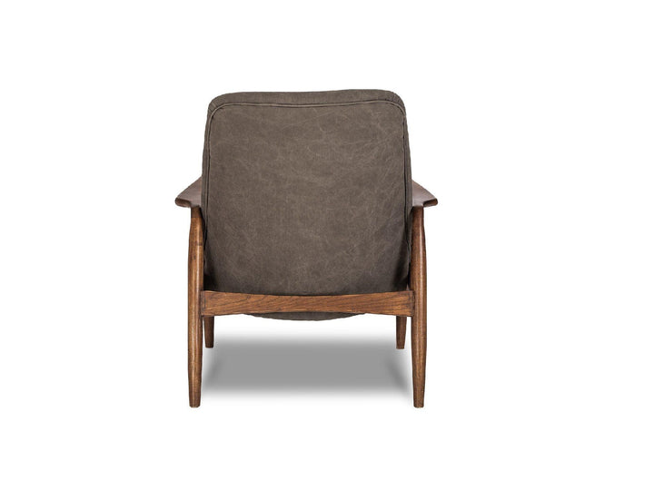 Ash Grey Seat, Tan Leather Seat Cushion /