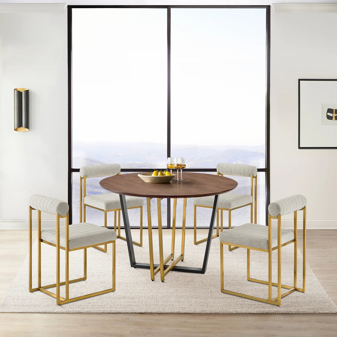 Walnut-Gold - Black