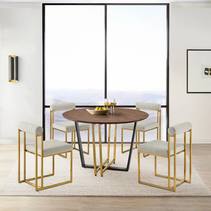 Walnut-Gold - Black