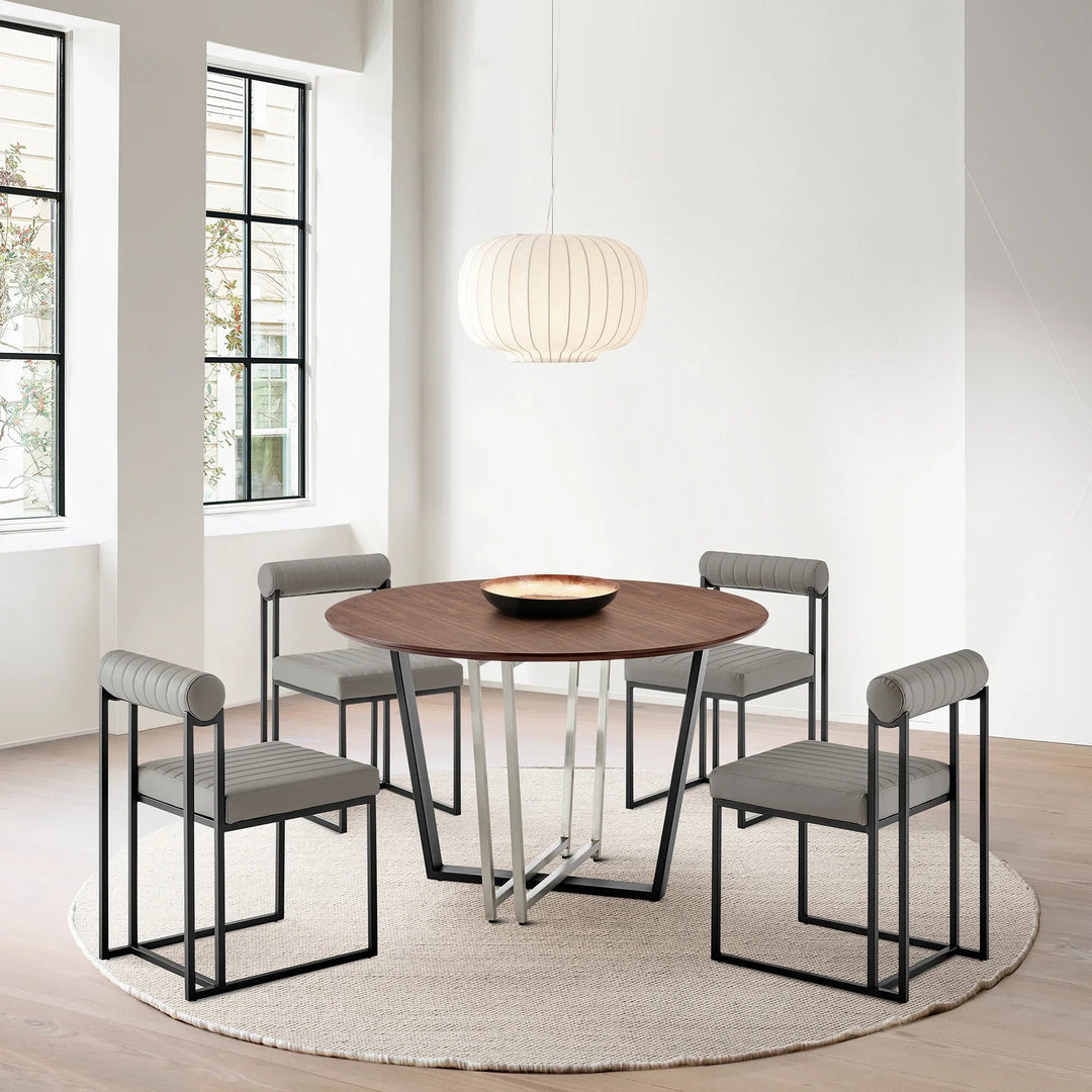 Walnut-Stainless Steel - Black