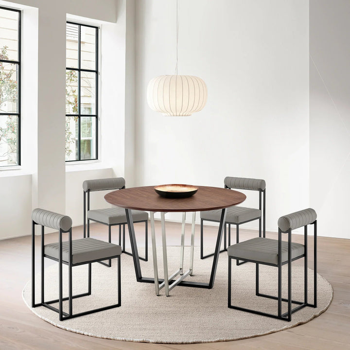 Walnut-Stainless Steel - Black