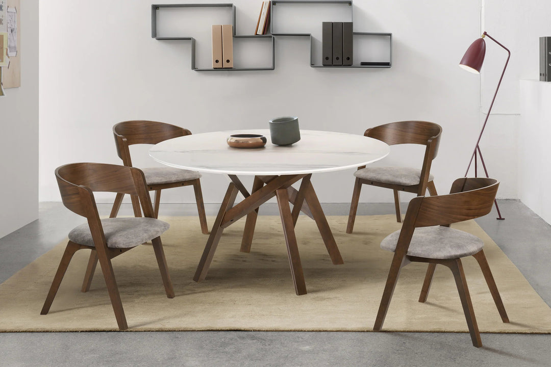 Brown-White 030 Bn, Leg: Walnut