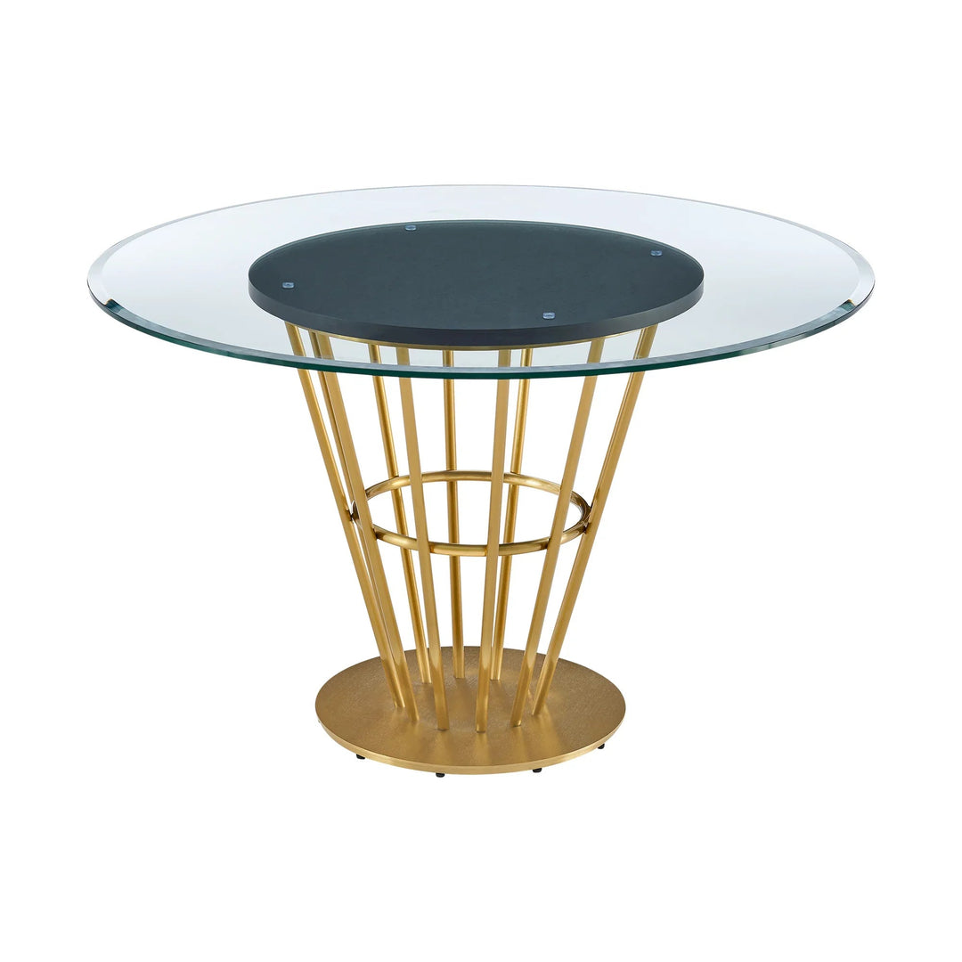 Walnut-Gold Stainless Steel