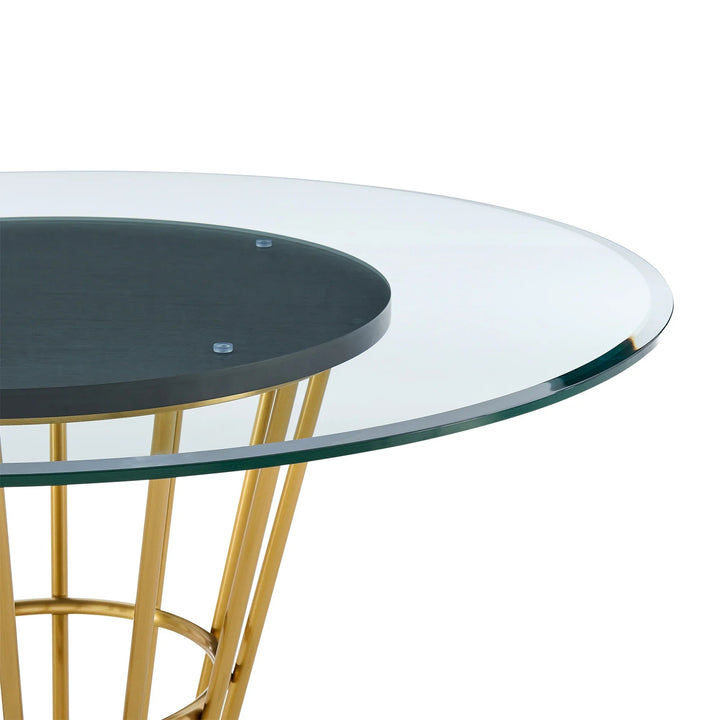 Walnut-Gold Stainless Steel