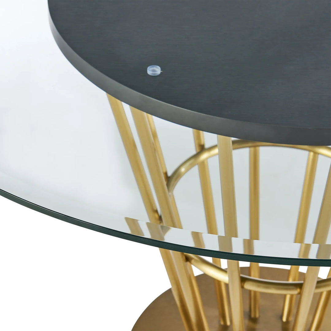 Walnut-Gold Stainless Steel