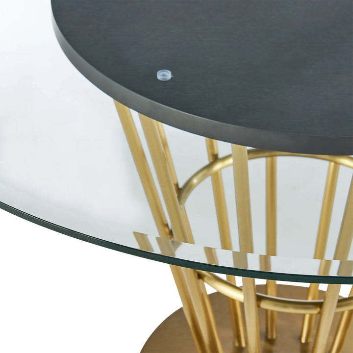 Walnut-Gold Stainless Steel