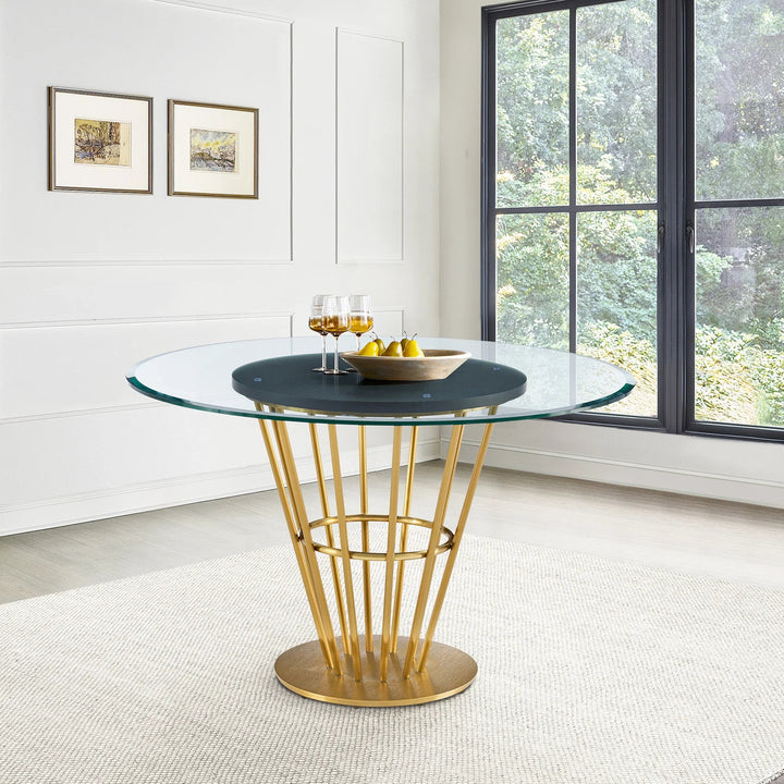 Walnut-Gold Stainless Steel