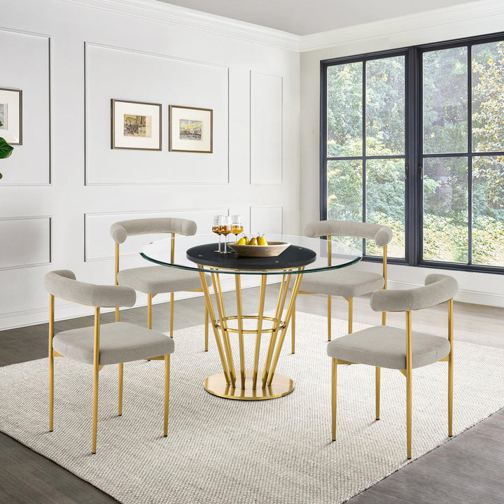 Walnut-Gold Stainless Steel