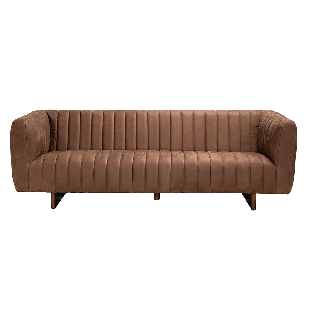SwayLiving Khann Sofa - Orris Brown Leather