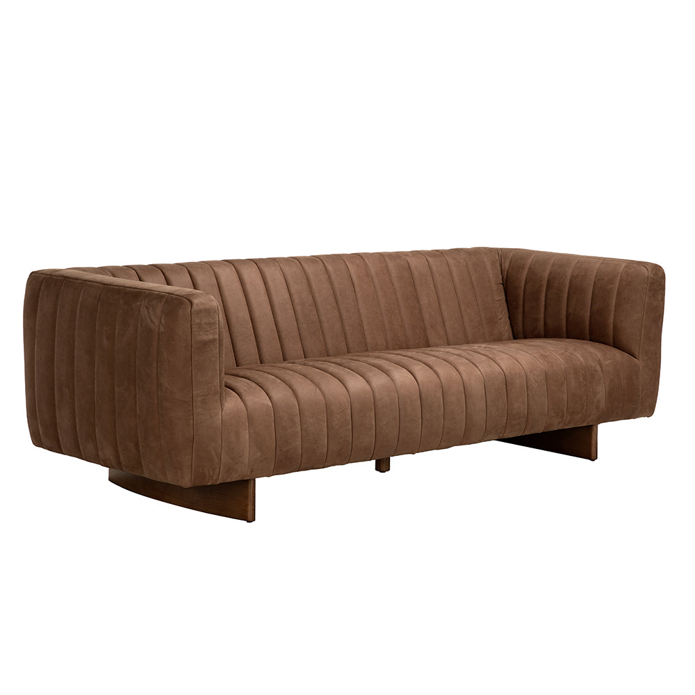 SwayLiving Khann Sofa - Orris Brown Leather