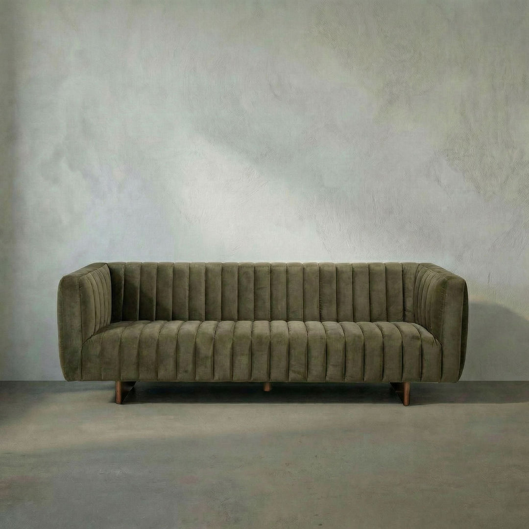 SwayLiving - Khann Sofa, Green Performance Velvet - LEA-AS004VEL