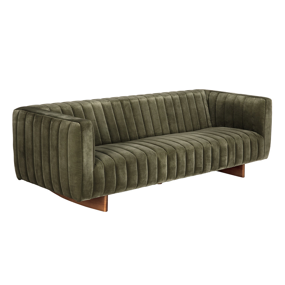 SwayLiving - Khann Sofa, Green Performance Velvet - LEA-AS004VEL