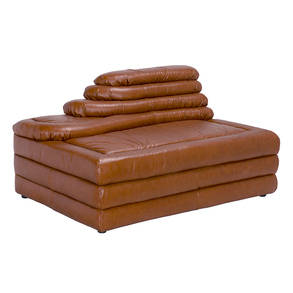 SwayLiving - Bandera Sofa, Cl, Roche Tan Leather - LEA-AS015A-CLBR