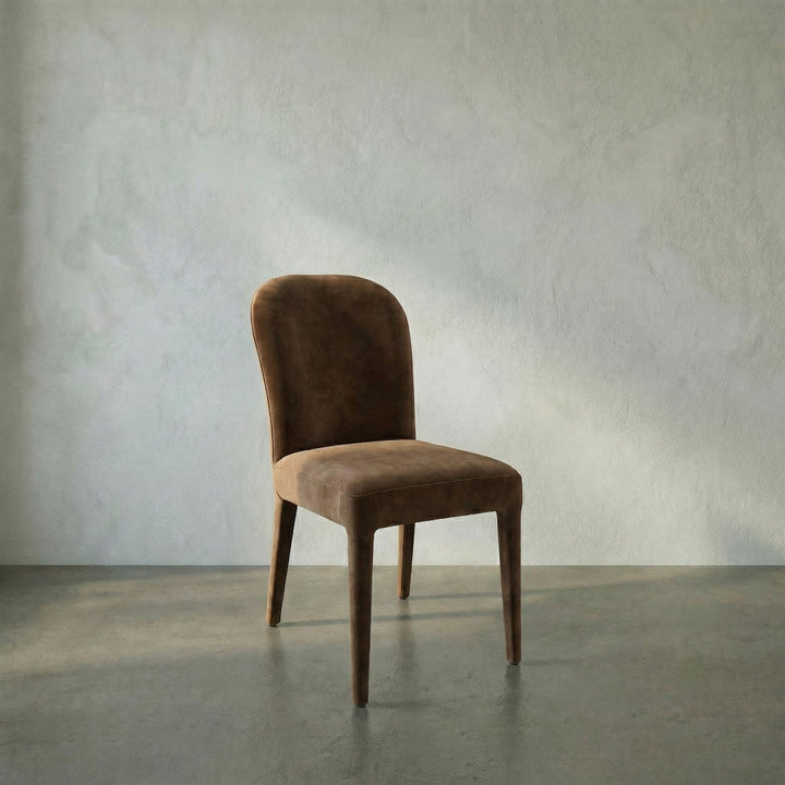 SwayLiving - Georgia Dining Chair, Orris Brown Leather - LEA-C003BR