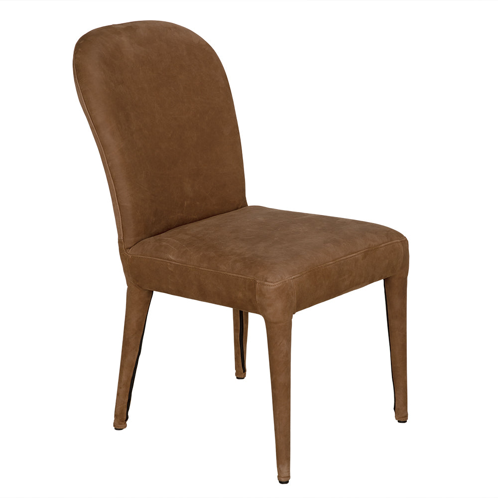 SwayLiving - Georgia Dining Chair, Orris Brown Leather - LEA-C003BR