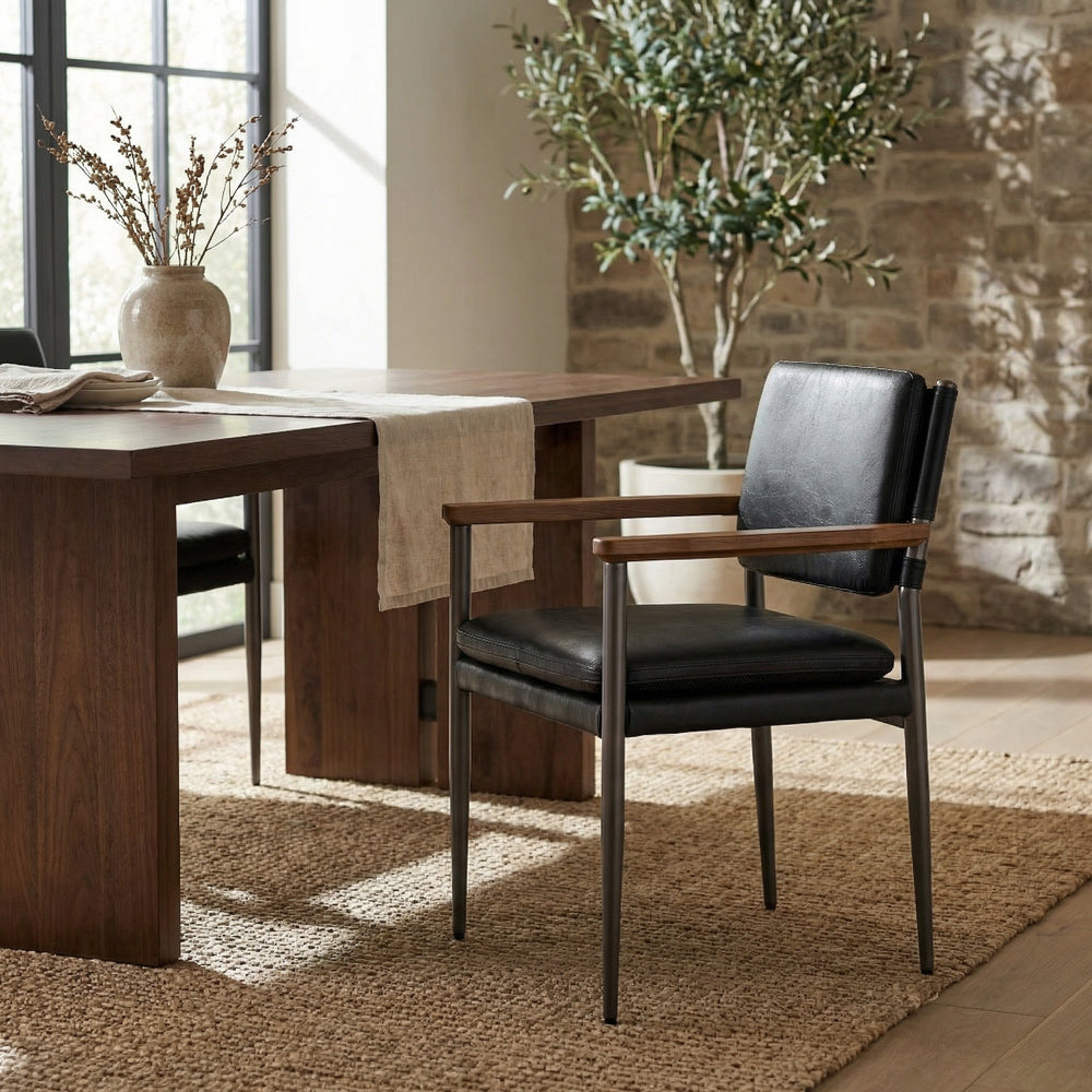 SwayLiving - Wooster Chair Dining Chair w Arms - LEA-C0115C