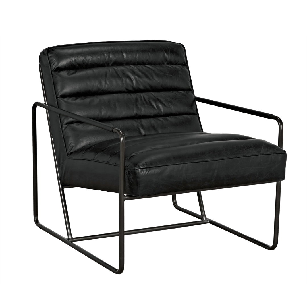 SwayLiving Demeter Chair, Metal and Leather ACCENT + LOUNGE CHAIRS