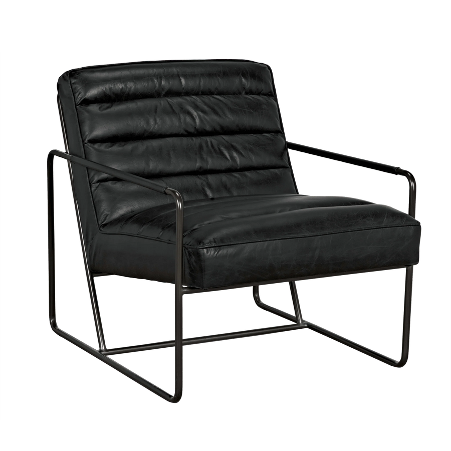 SwayLiving Demeter Chair, Metal and Leather ACCENT + LOUNGE CHAIRS
