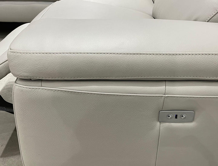 Electric/Silver  Full Top Grain Semi-Analine Leather