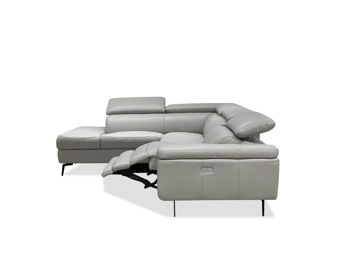 Electric/Silver  Full Top Grain Semi-Analine Leather