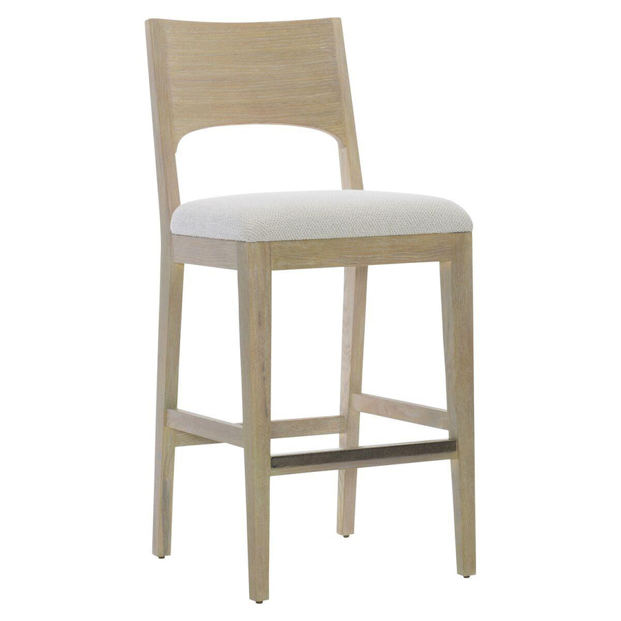SwayLiving - Solaria Wood Back Bar Stool In Fabric B581 - '310588 | SwayLiving