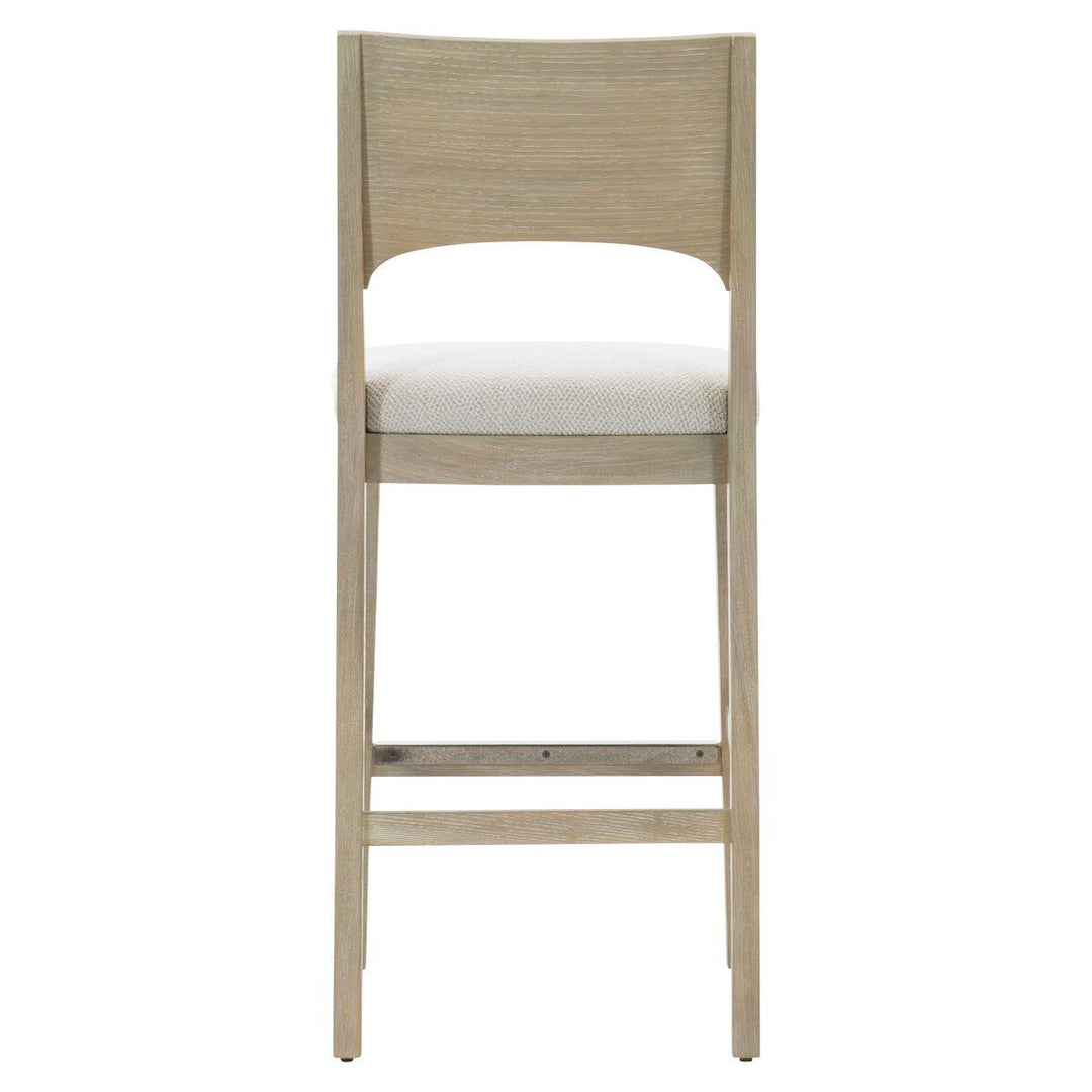 SwayLiving - Solaria Wood Back Bar Stool In Fabric B581 - '310588 | SwayLiving