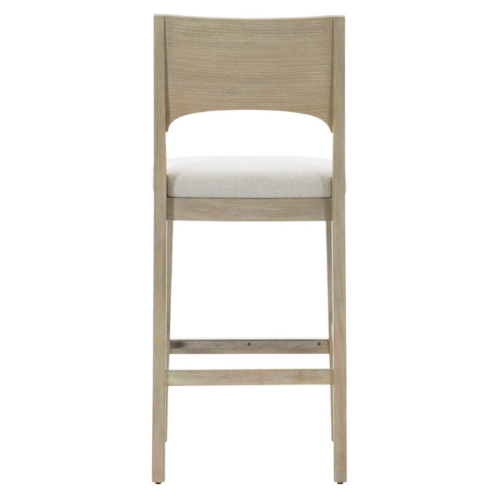 SwayLiving - Solaria Wood Back Bar Stool In Fabric B581 - '310588 | SwayLiving