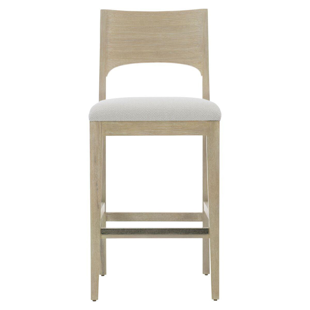 SwayLiving - Solaria Wood Back Bar Stool In Fabric B581 - '310588 | SwayLiving